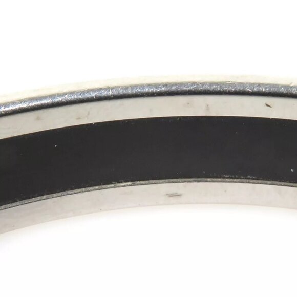 HERMES Cloisonne Bangle Bracelet Purple/Silver Metal/Enamel - Picture 5 of 8